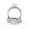 Montura Para Anillo de Compromiso Pavé "Alaia" en Oro Blanco de 14K