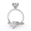 Montura Para Anillo de Compromiso Basket Micropavé "Aspen" en Oro Blanco de 18K
