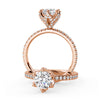 Montura Para Anillo de Compromiso Basket Micropavé "Aspen" en Oro Rosa de 18K