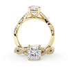 Montura Para Anillo de Compromiso Pavé "Beyond" en Oro Amarillo de 14K