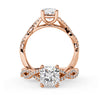 Montura Para Anillo de Compromiso Pavé "Beyond" en Oro Rosa de 14K