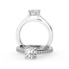 Montura Para Anillo de Compromiso Pavé "River" en Oro Blanco de 18k