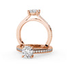 Montura Para Anillo de Compromiso Pavé "River" en Oro Rosa de 14k