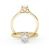Montura Para Anillo de Compromiso Solitario "Lily" en Oro Amarillo de 18K