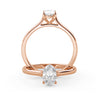 Montura Para Anillo de Compromiso Solitario "Lily" en Oro Rosa de 18K