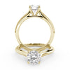 Montura Para Anillo de Compromiso Solitario "Cartier" en Oro Amarillo de 14K