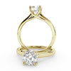 Montura Para Anillo de Compromiso Solitario  "Cartier Cross" en Oro Amarillo de 14K
