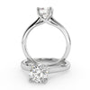 Montura Para Anillo de Compromiso Solitario "Cartier Cross" en Oro Blanco de 14K