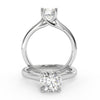 Montura Para Anillo de Compromiso Solitario "Cartier Cross" en Oro Blanco de 18k