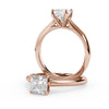 Montura Para Anillo de Compromiso Solitario "Cartier Princess" en Oro Rosa de 18k