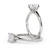Montura Para Anillo de Compromiso Solitario "Cartier Princess" en Oro Blanco de 14K