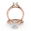 Montura Para Anillo de Compromiso Solitario "Cartier" en Oro Rosa de 14K