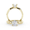 Montura Para Anillo de Compromiso Solitario "Tapered" en Oro Amarillo de 14K