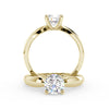 Montura Para Anillo de Compromiso Solitario "Tapered" en Oro Amarillo de 18K