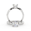Montura Para Anillo de Compromiso Solitario "Tapered" en Oro Blanco de 14K