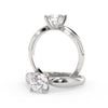 Montura Para Anillo de Compromiso Solitario "Tapered" en Platino