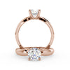 Montura Para Anillo de Compromiso Solitario "Tapered" en Oro Rosa de 14K