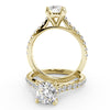 Montura Para Anillo de Compromiso Pavé "Royal" en Oro Amarillo de 14K