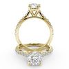Montura Para Anillo de Compromiso Pavé "Royal" en Oro Amarillo de 18k