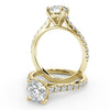 Montura Para Anillo de Compromiso Pavé "Royal" en Oro Amarillo de 18k