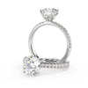 Montura Para Anillo de Compromiso Micropavé "Serenity" en Oro Blanco de 18K
