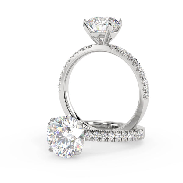 Montura Para Anillo de Compromiso Micropavé "Serenity" en Platino