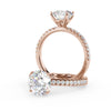 Montura Para Anillo de Compromiso Micropavé "Serenity"en Oro Rosa de 18K