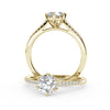 Montura Para Anillo de Compromiso Pavé "Shine" en Oro Amarillo de 14K