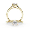 Montura Para Anillo de Compromiso Pavé "Shine" en Oro Amarillo de 14K