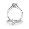 Montura Para Anillo de Compromiso Pavé "Shine" en Oro Blanco de 14k con Diamantes