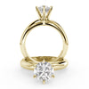 Montura Para Anillo de Compromiso Solitario "Tiffany" en Oro Amarillo de 14K