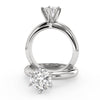 Montura Para Anillo de Compromiso Solitario Estilo "Tiffany" en Oro Blanco de 14K