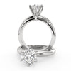 Montura Para Anillo de Compromiso Solitario Estilo "Tiffany" en Oro Blanco de 18K