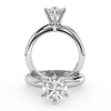 Montura Para Anillo de Compromiso Solitario Estilo "Tiffany" en Oro Blanco de 18K