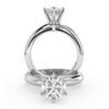 Montura Para Anillo de Compromiso Solitario Estilo "Tiffany" en Oro Blanco de 14K