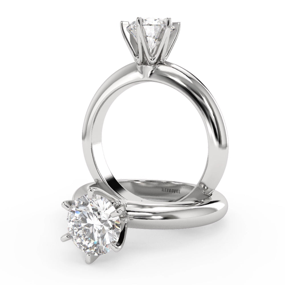 De Compromiso Tiffany Setting Anillos Tiffany Oro Solitario