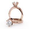 Montura Para Anillo de Compromiso Solitario "Tiffany" en Oro Rosa de 18K