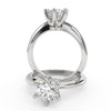 Montura Para Anillo de Compromiso Solitario "Tiffany Slim" en Oro Blanco de 14K