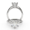 Montura Para Anillo de Compromiso Solitario "Tiffany Slim" en Oro Blanco de 18k