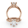 Montura Para Anillo de Compromiso Solitario "Tiffany Slim" en Oro Rosa de 14K