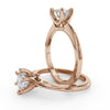 Montura Para Anillo de Compromiso Solitario "Tiffany Slim" en Oro Rosa de 14K