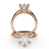Montura Para Anillo de Compromiso Solitario "Tiffany Slim" en Oro Rosa de 18k