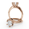 Montura Para Anillo de Compromiso Solitario "Tiffany Slim" en Oro Rosa de 18k