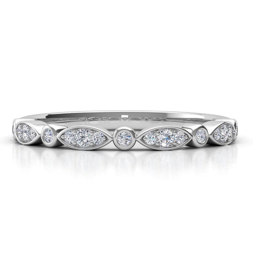 Argolla de Mujer &quot;Hera&quot; en Oro Blanco de 14K