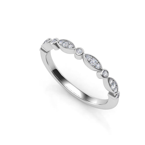 Argolla de Mujer &quot;Hera&quot; en Oro Blanco de 14K