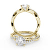 Montura Para Anillo de Compromiso Pavé "Infinity" en Oro Amarillo de 14K