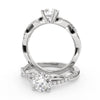 Montura Para Anillo de Compromiso Pavé "Infinity" en Oro Blanco de 14K