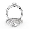 Montura Para Anillo de Compromiso Pavé "Infinity" en Platino
