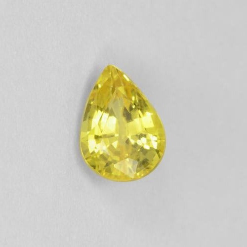 Zafiro Amarillo Natural Corte Pera de 7x5mm