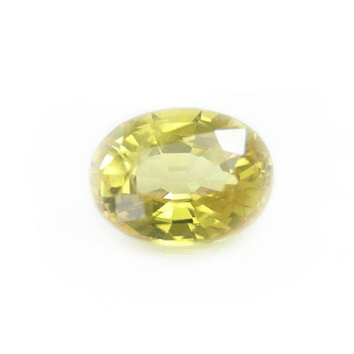 Zafiro Amarillo Natural Ovalado de 8x6mm y peso aproximado de 1.65 Quilates
